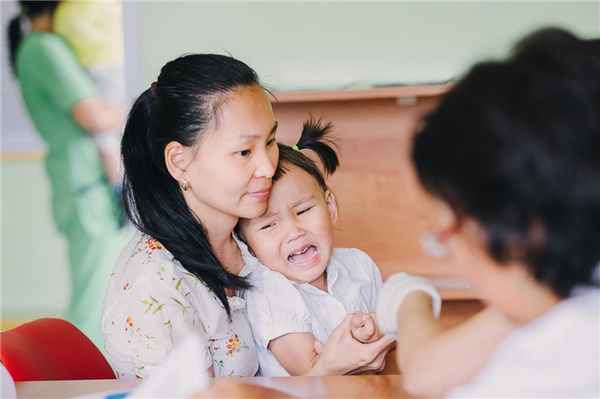 Girl with mother